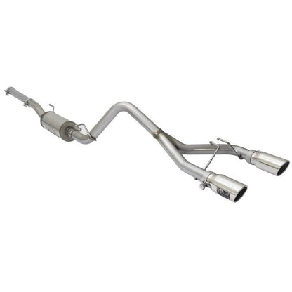 aFe Rebel Series CB 2.5in Dual Center Exit SS Exhaust w/ Polish Tip 07-15 Jeep Wrangler 3.6L/3.8L V6