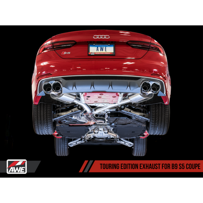 AWE Tuning Audi B9 S5 3.0T Touring Edition Exhaust - Black Diam Tips (102mm)