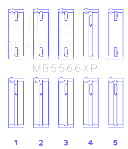 King Engine Bearings Audi A4 1.8L AEB Performance Main Bearing Set - Size STD