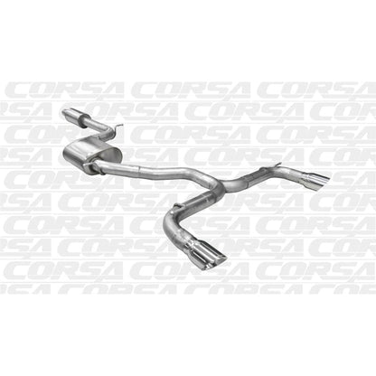 Corsa 14-15 Volkswagen GTI Mk7 Polished Sport 3.0in Cat-Back Dual Rear Exit