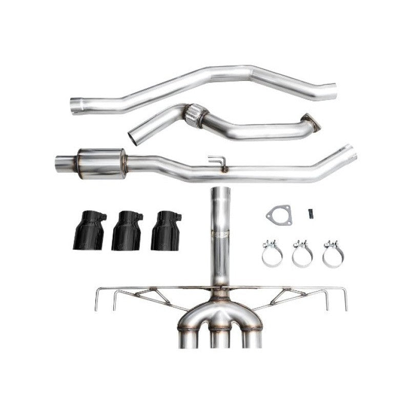 AWE Tuning Track Edition Exhaust w/Triple Diamond Black Tips for 2023+ Honda Civic Type R FL5