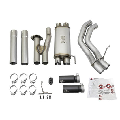 aFe POWER Rebel Series 3in 409 SS Cat Back Exhaust w/ Black Tips 17 Ford F-150 Raptor V6-3.5L