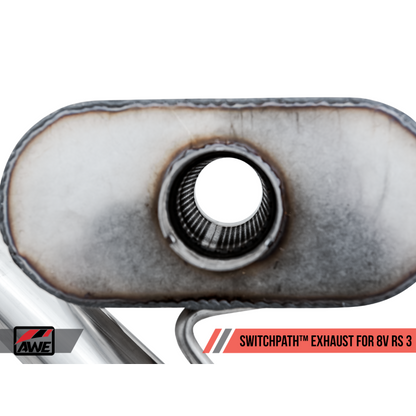 AWE Tuning SwitchPath Exhaust w/Diamond Black RS-Style Tips - 17-19 Audi RS3