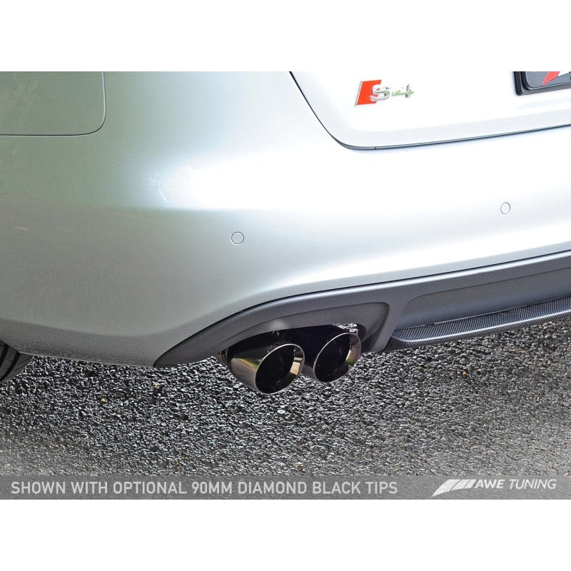 AWE Tuning Audi B8 / B8.5 S4 3.0T Touring Edition Exhaust - Diamond Black Tips (90mm)