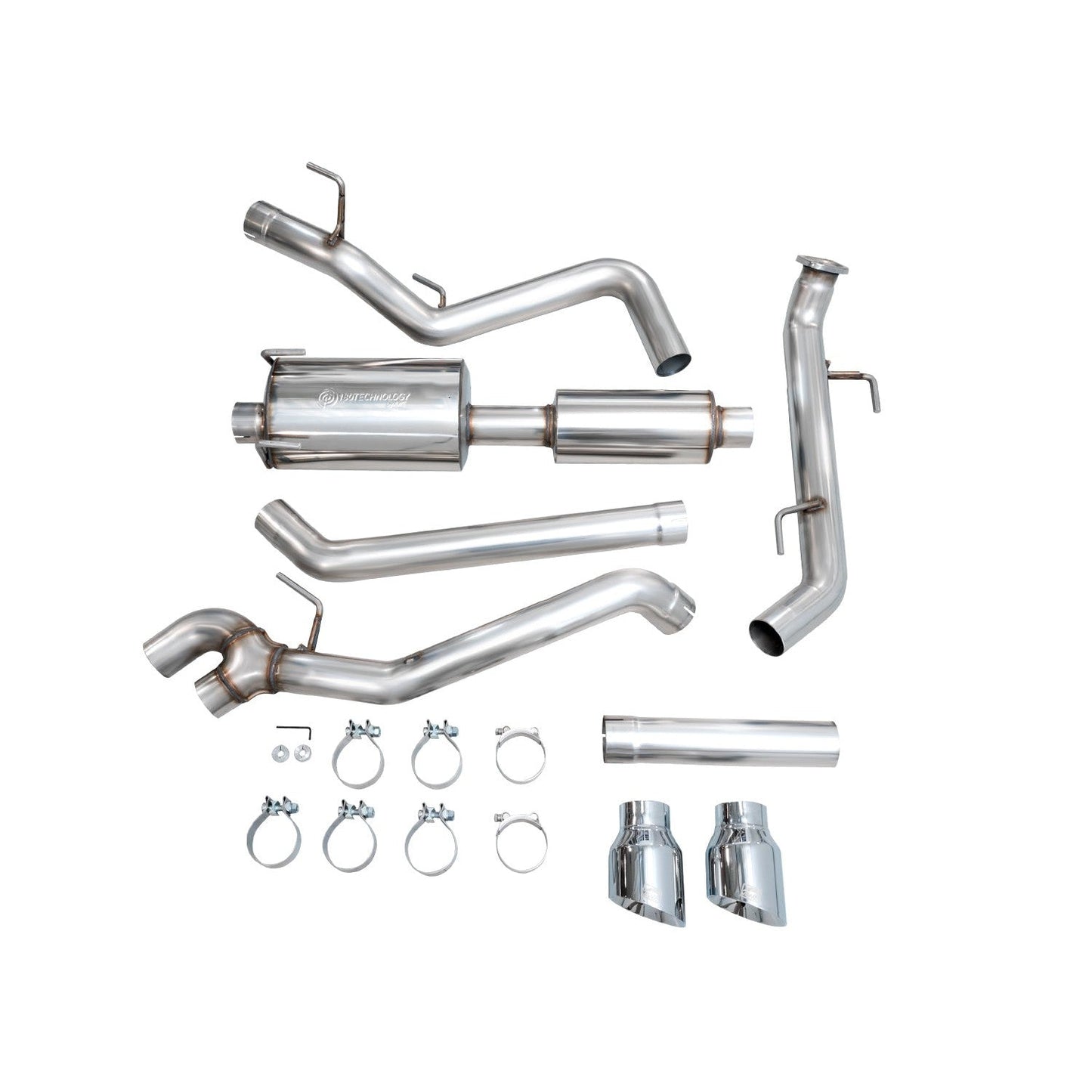 AWE Tuning 0FG Exhaust w/Dual Chrome Silver Tips for 2024+ 4th Gen Toyota Tacoma