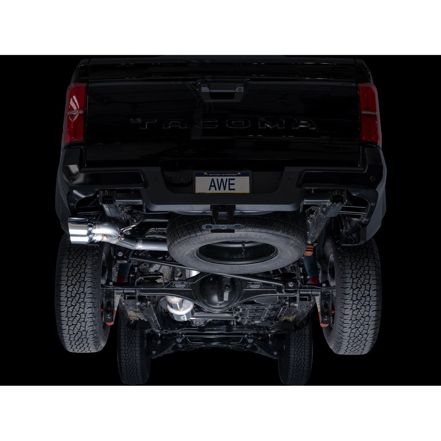 AWE Tuning 0FG Exhaust w/Dual Chrome Silver Tips for 2024+ 4th Gen Toyota Tacoma