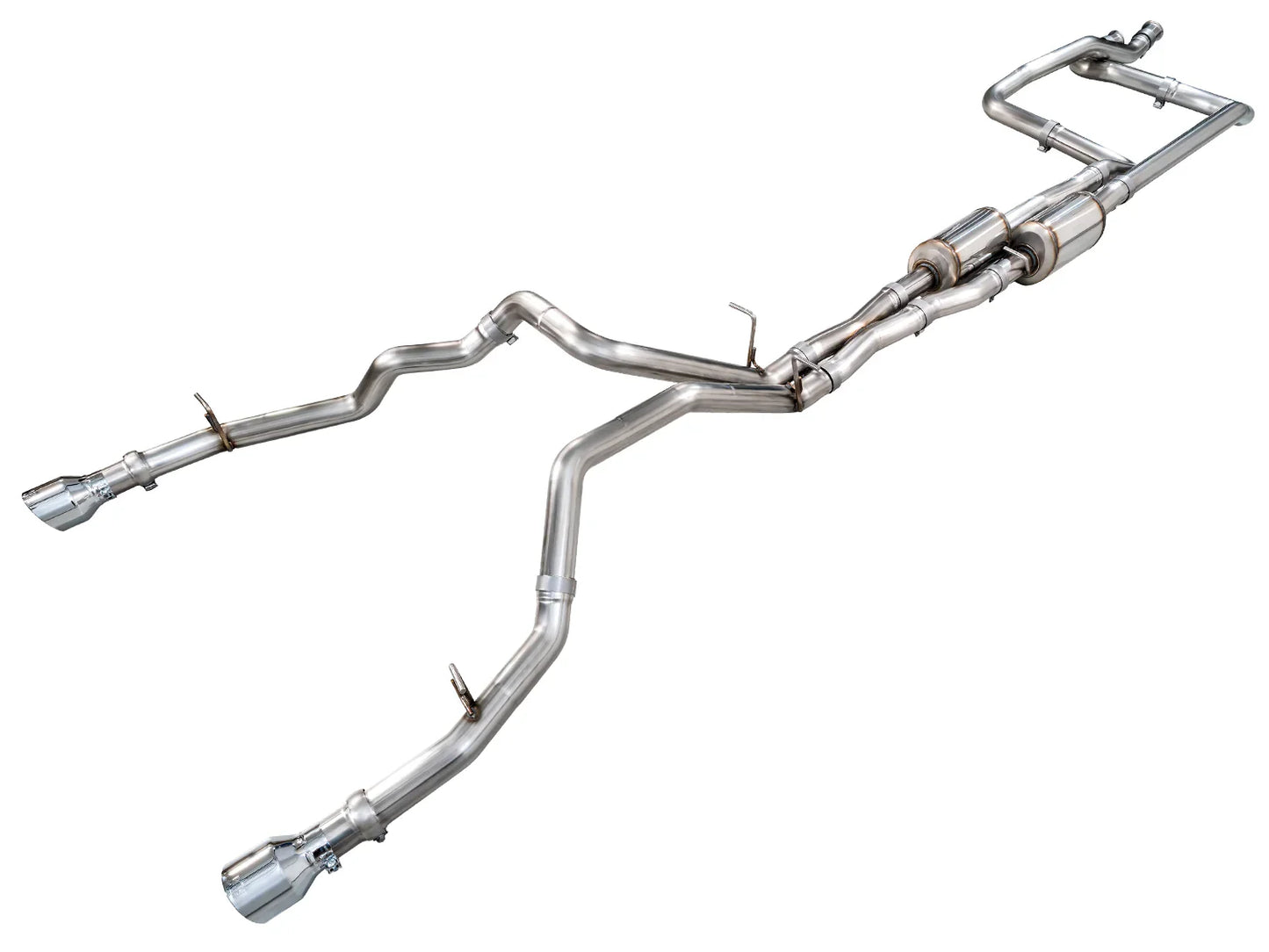 AWE Tuning 0FG Dual Rear Exit Catback Exhaust w/Chrome Silver Tips for 2025+ RAM 1500 RHO