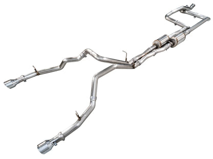 AWE Tuning 0FG Dual Rear Exit Catback Exhaust w/Chrome Silver Tips for 2025+ RAM 1500 RHO