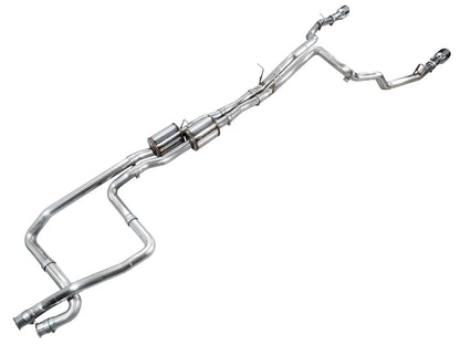 AWE Tuning 0FG Dual Rear Exit Catback Exhaust w/Chrome Silver Tips for 2025+ RAM 1500 RHO