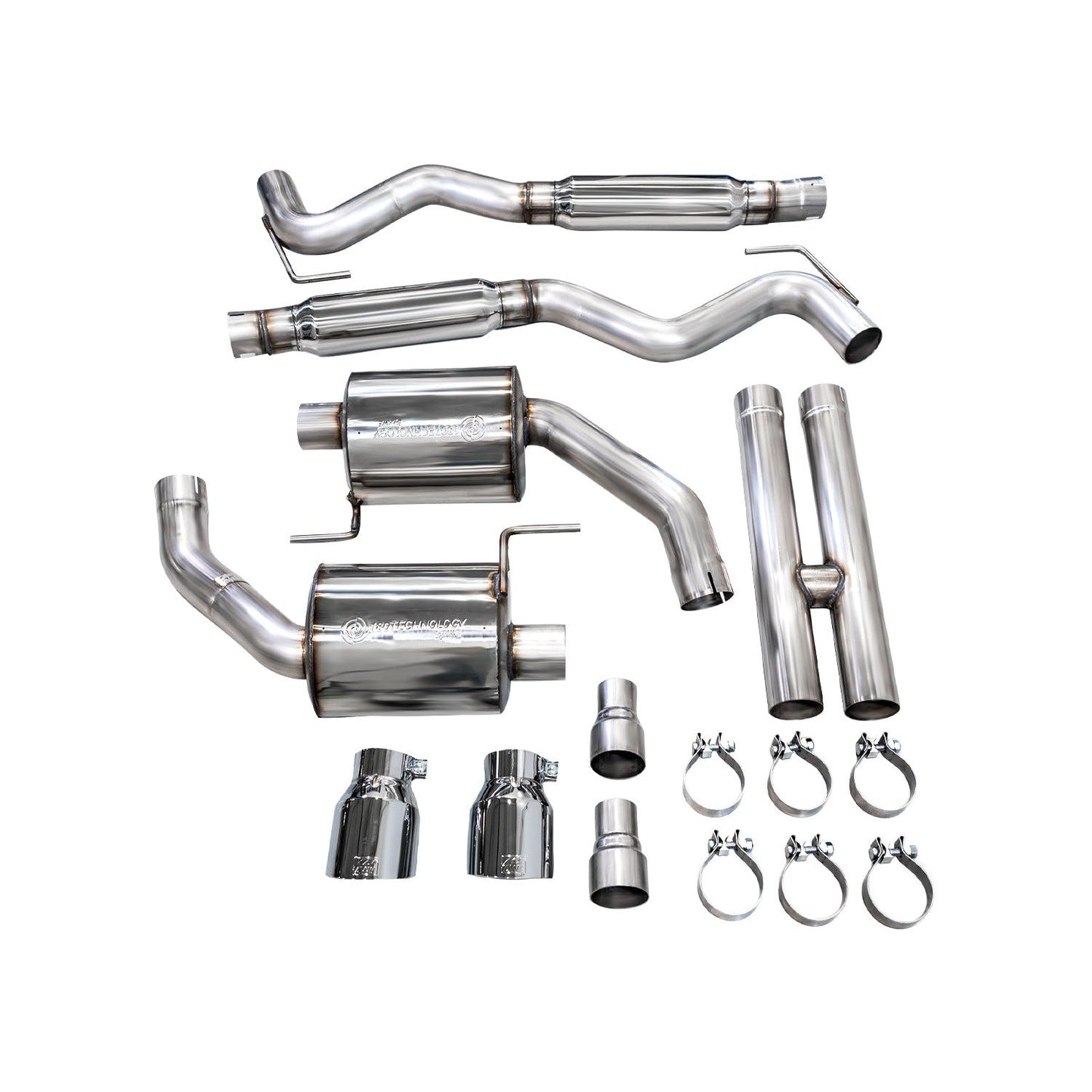 AWE Tuning Touring Catback Exhaust w/ Dual Chrome Silver Tips - 2024 Ford Mustang GT Fastback S650 RWD