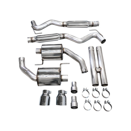 AWE Tuning Touring Catback Exhaust w/ Dual Chrome Silver Tips - 2024 Ford Mustang GT Fastback S650 RWD