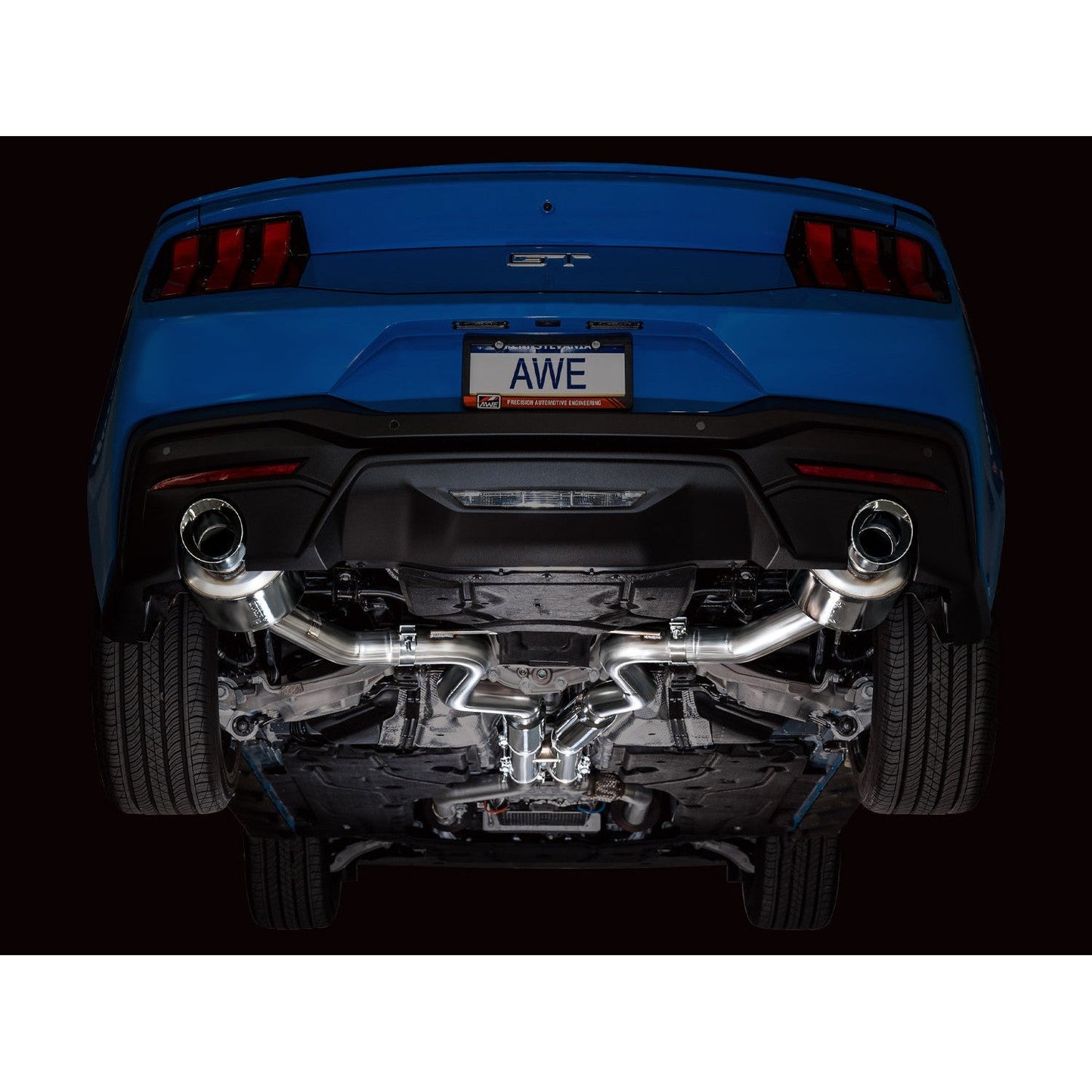 AWE Tuning Touring Catback Exhaust w/ Dual Chrome Silver Tips - 2024 Ford Mustang GT Fastback S650 RWD