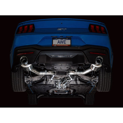 AWE Tuning Touring Catback Exhaust w/ Dual Chrome Silver Tips - 2024 Ford Mustang GT Fastback S650 RWD