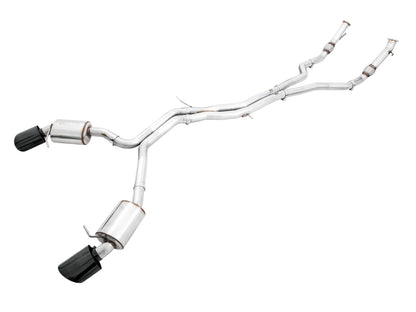AWE Tuning Non-Resonated Touring Edition Exhaust w/RS-Style Diamond Black Tips for 2020+ Audi B9.5 RS5 Coupe