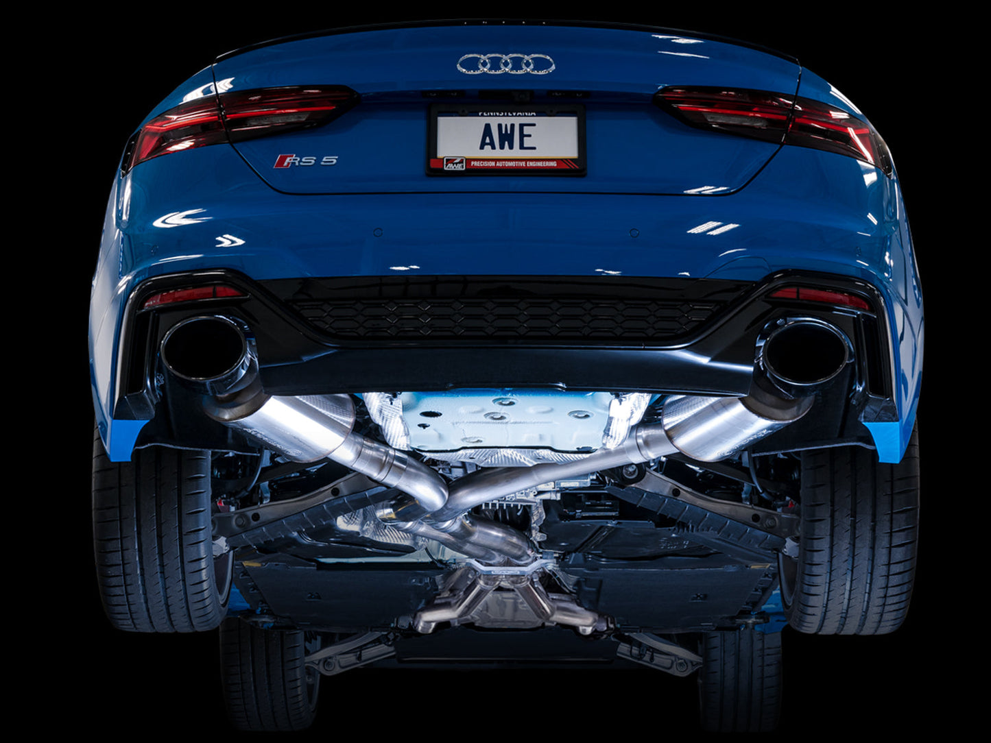 AWE Tuning Non-Resonated Touring Edition Exhaust w/RS-Style Diamond Black Tips for 2020+ Audi B9.5 RS5 Sportback