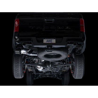 AWE Tuning 0FG Exhaust w/Dual Diamond Black Tips for 2024+ 4th Gen Toyota Tacoma