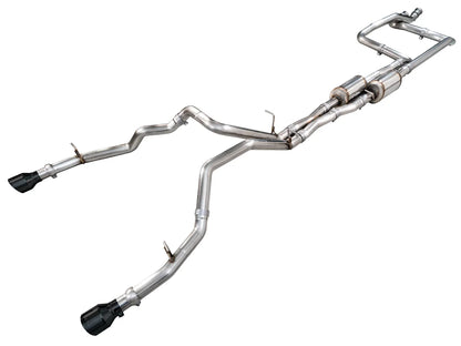 AWE Tuning 0FG Dual Rear Exit Catback Exhaust w/Diamond Black Tips for 2025+ RAM 1500 RHO