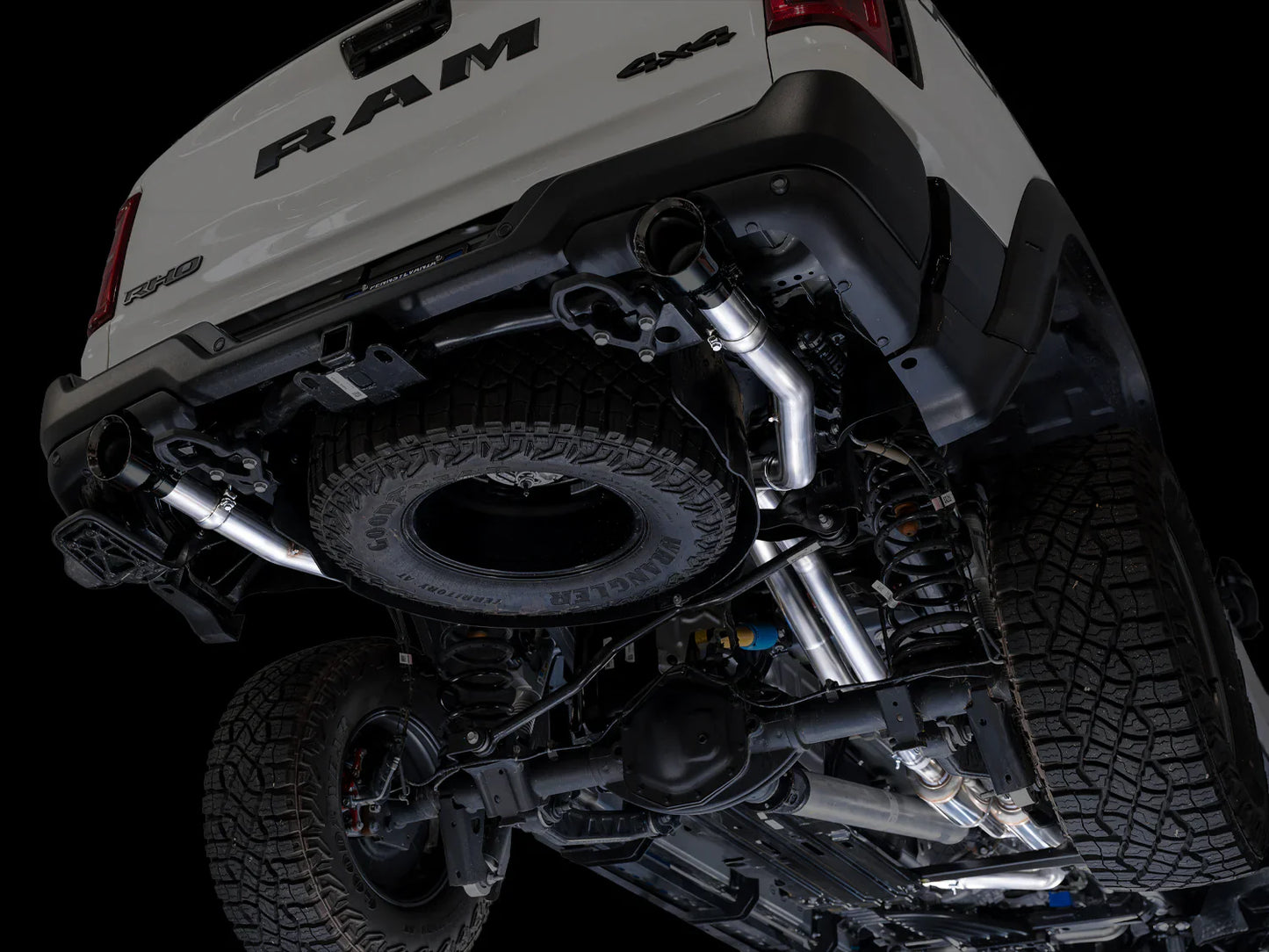 AWE Tuning 0FG Dual Rear Exit Catback Exhaust w/Diamond Black Tips for 2025+ RAM 1500 RHO