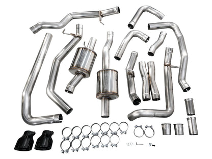 AWE Tuning 0FG Dual Rear Exit Catback Exhaust w/Diamond Black Tips for 2025+ RAM 1500 RHO