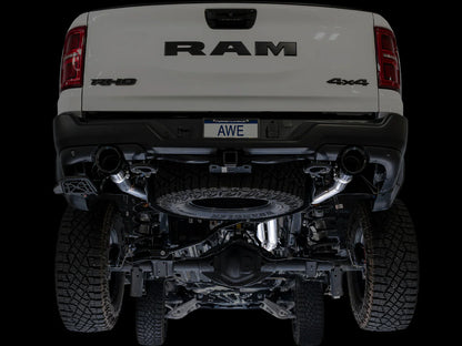 AWE Tuning 0FG Dual Rear Exit Catback Exhaust w/Diamond Black Tips for 2025+ RAM 1500 RHO