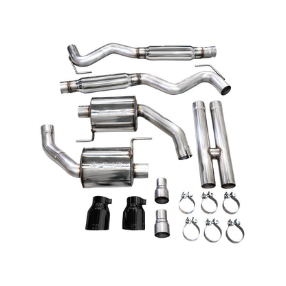 AWE Tuning Catback Exhaust w/ Dual Diamond Black Tips - 2024 Ford Mustang GT Fastback S650 RWD