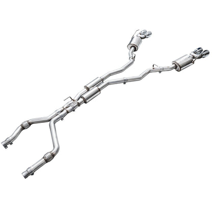 AWE Tuning Touring Edition Exhaust w/ Chrome Silver Tips - 2020+ Ford Explorer ST