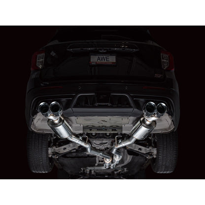 AWE Tuning Touring Edition Exhaust w/ Chrome Silver Tips - 2020+ Ford Explorer ST