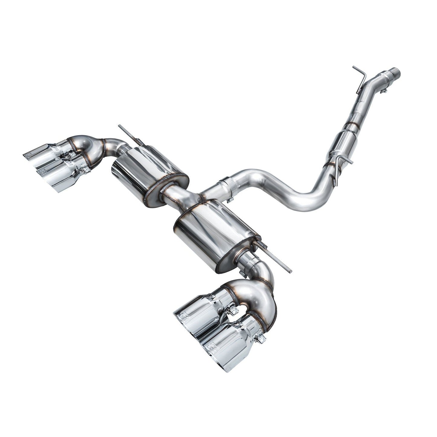 AWE Tuning Touring Edition Quad Exhaust w/Chrome Silver Tips for 2022+ Volkswagen MK8 Golf R