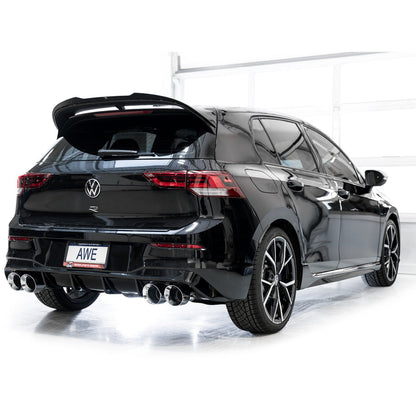 AWE Tuning Track Edition Quad Exhaust w/Chrome Silver Tips for 2022+ Volkswagen MK8 Golf R