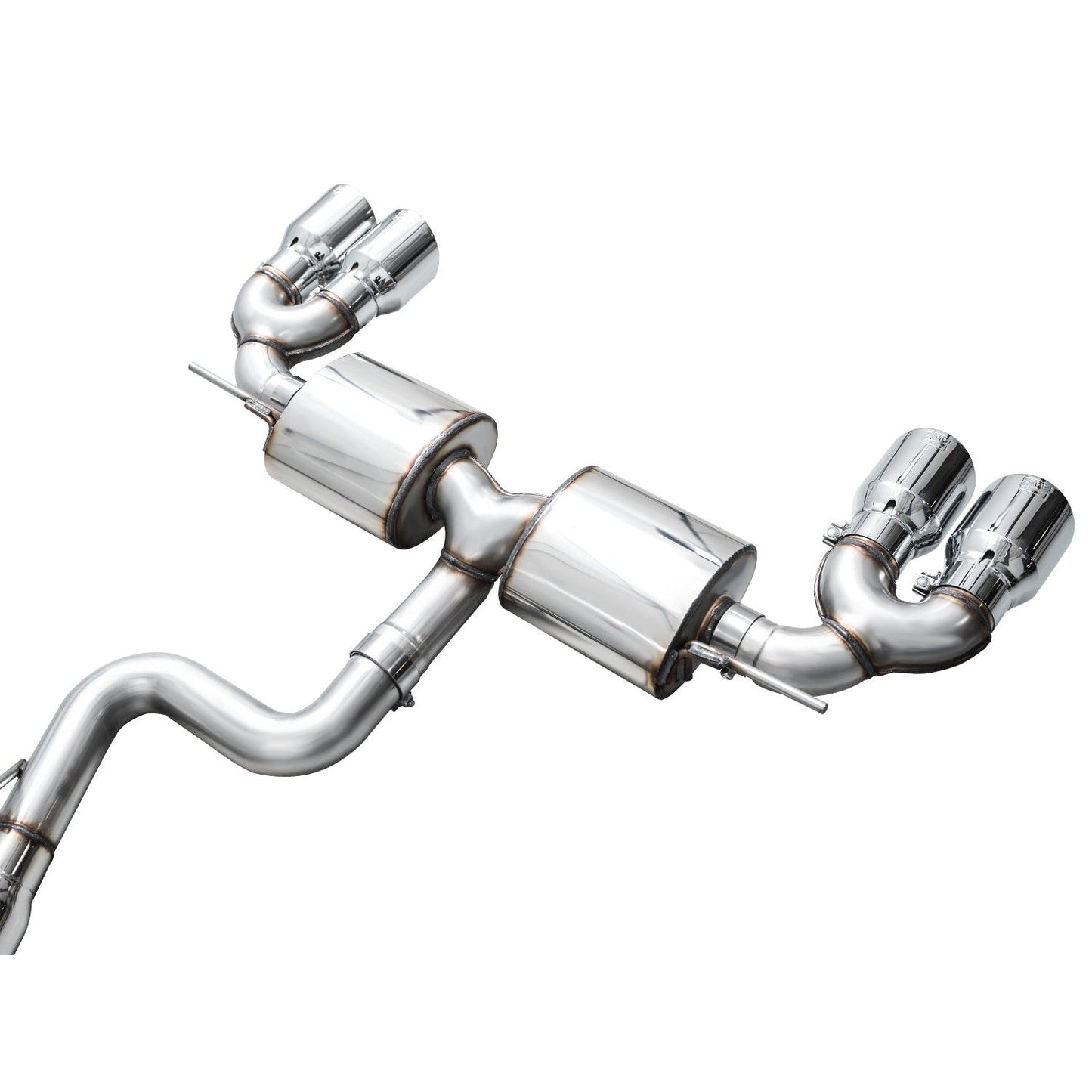 AWE Tuning Touring Edition Quad Exhaust w/Chrome Silver Tips for 2022+ Volkswagen MK8 Golf R