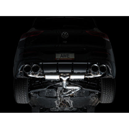 AWE Tuning Touring Edition Quad Exhaust w/Chrome Silver Tips for 2022+ Volkswagen MK8 Golf R
