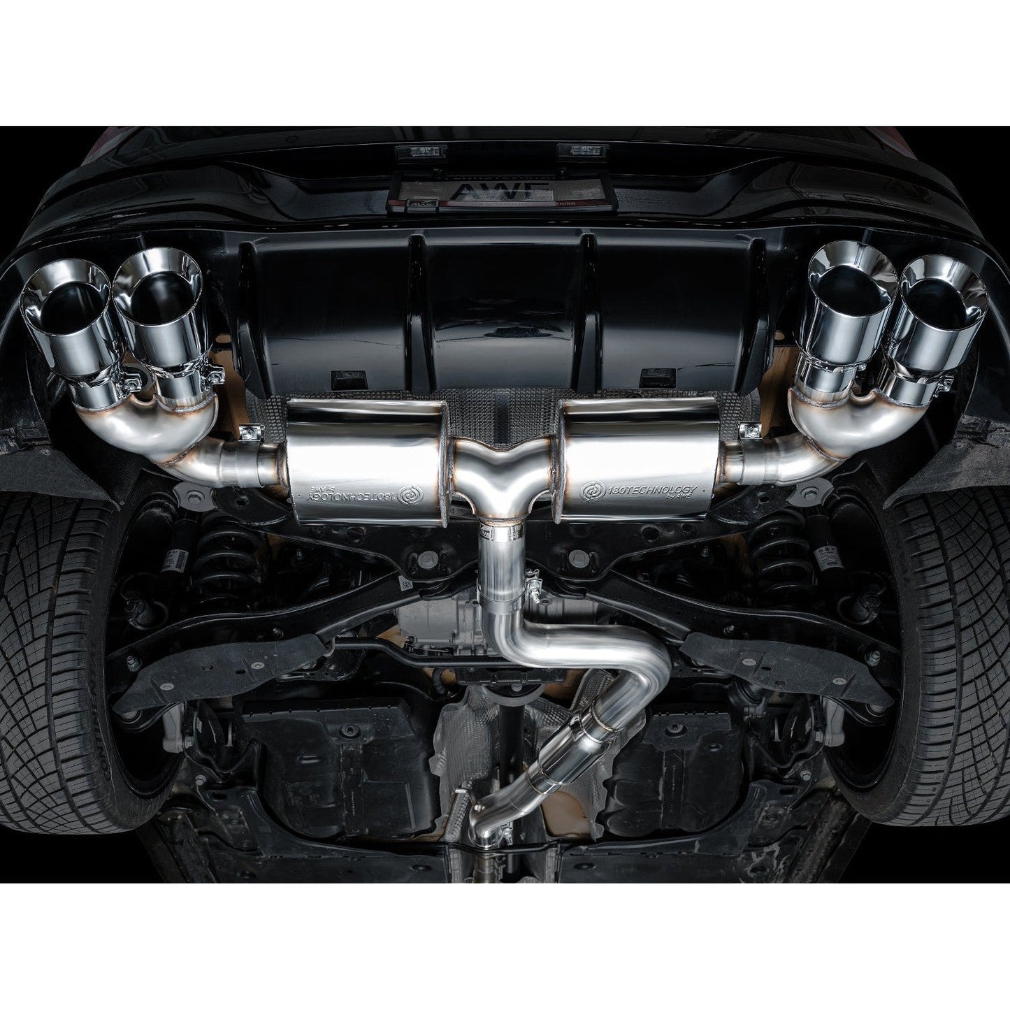 AWE Tuning Touring Edition Quad Exhaust w/Chrome Silver Tips for 2022+ Volkswagen MK8 Golf R