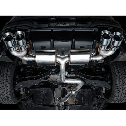 AWE Tuning Touring Edition Quad Exhaust w/Chrome Silver Tips for 2022+ Volkswagen MK8 Golf R