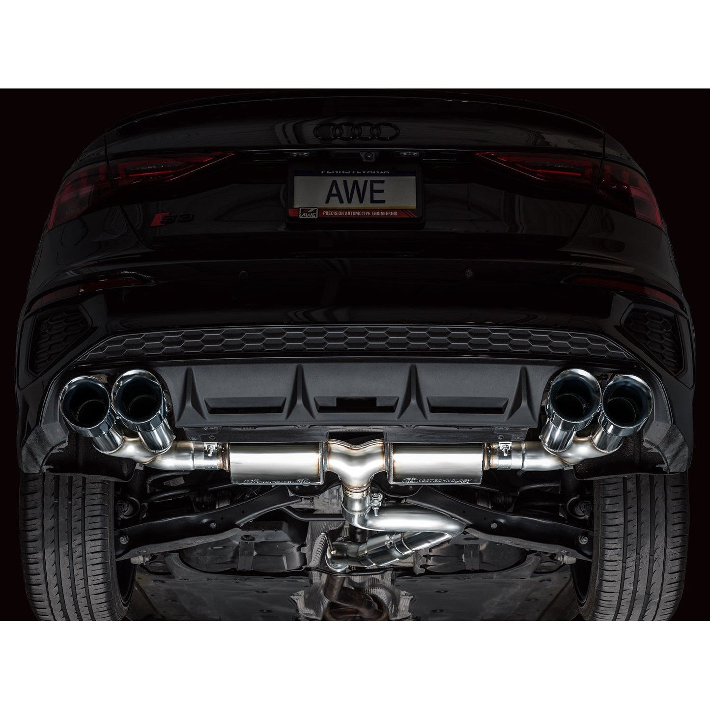 AWE Tuning Touring Edition Exhaust w/Chrome Silver Tips for 2022-2024 Audi 8Y S3