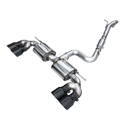 AWE Tuning Touring Edition Quad Exhaust w/Diamond Black Tips for 2022+ Volkswagen MK8 Golf R