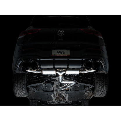 AWE Tuning Touring Edition Quad Exhaust w/Diamond Black Tips for 2022+ Volkswagen MK8 Golf R