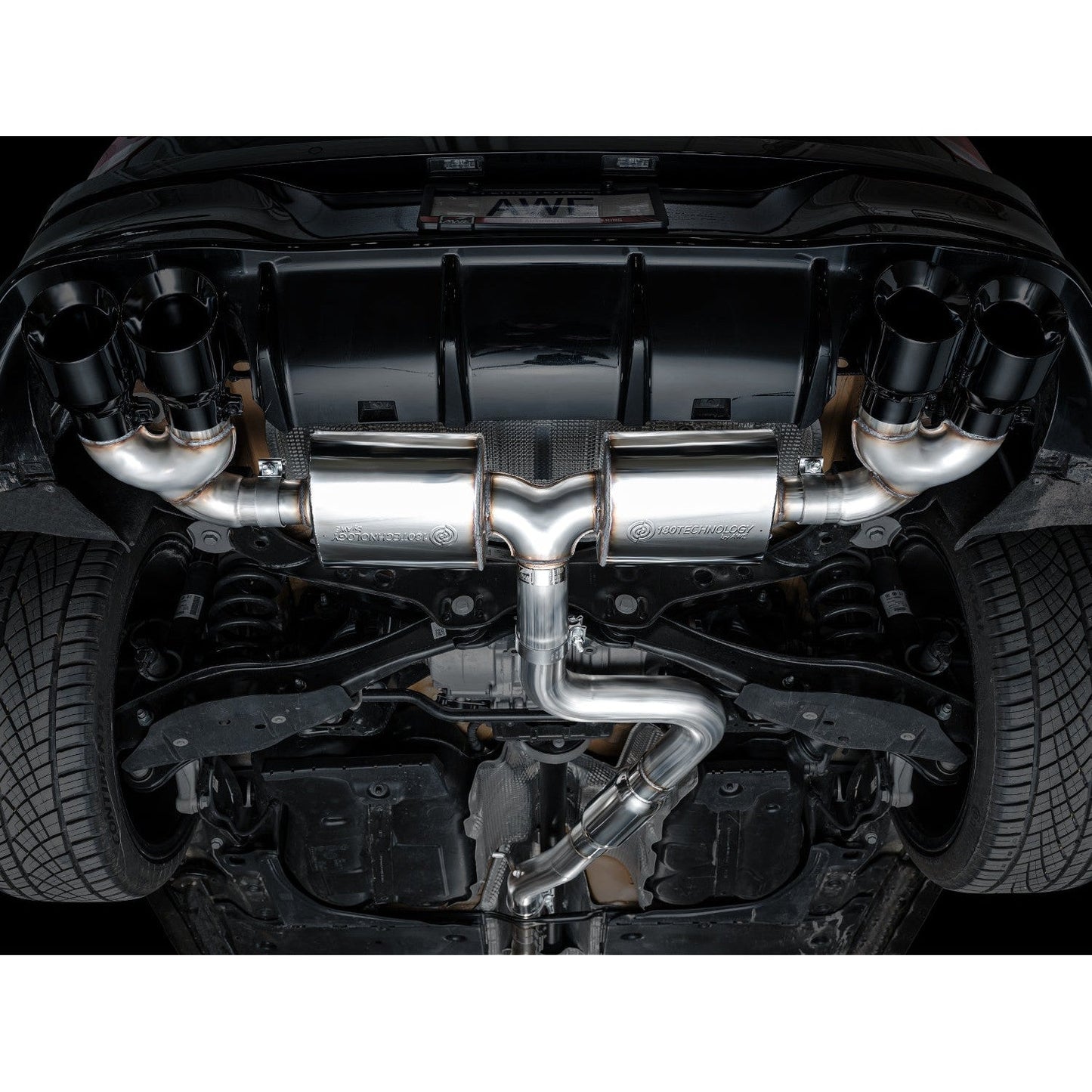 AWE Tuning Touring Edition Quad Exhaust w/Diamond Black Tips for 2022+ Volkswagen MK8 Golf R