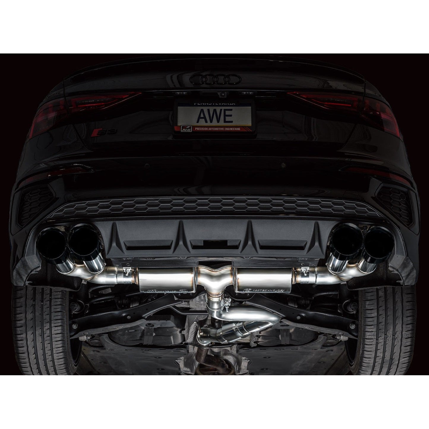 AWE Tuning Touring Edition Exhaust w/Diamond Black Tips for 2022-2024 Audi 8Y S3