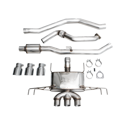 AWE Tuning Touring Edition Exhaust w/Triple Chrome Silver Tips for 2023+ Honda Civic Type R FL5