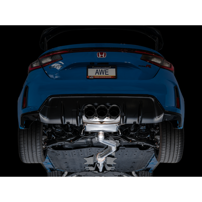 AWE Tuning Touring Edition Exhaust w/Triple Diamond Black Tips for 2023+ Honda Civic Type R FL5