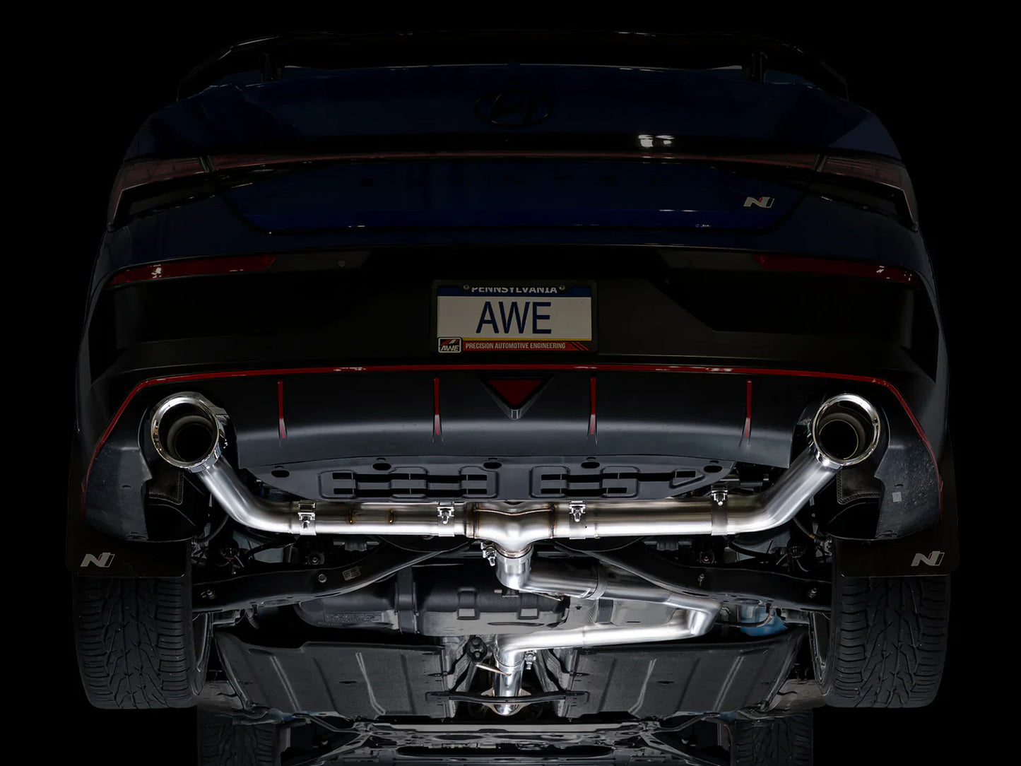 AWE Tuning Track Edition Catback Exhaust w/Chrome Silver Tips for 2022+ Hyundai Elantra N