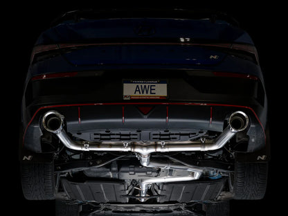 AWE Tuning Track Edition Catback Exhaust w/Chrome Silver Tips for 2022+ Hyundai Elantra N