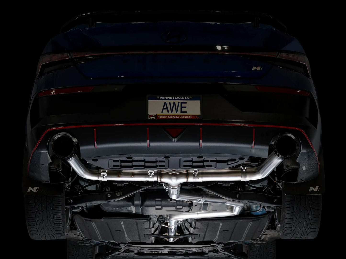 AWE Tuning Track Edition Catback Exhaust w/Diamond Black Tips for 2022+ Hyundai Elantra N