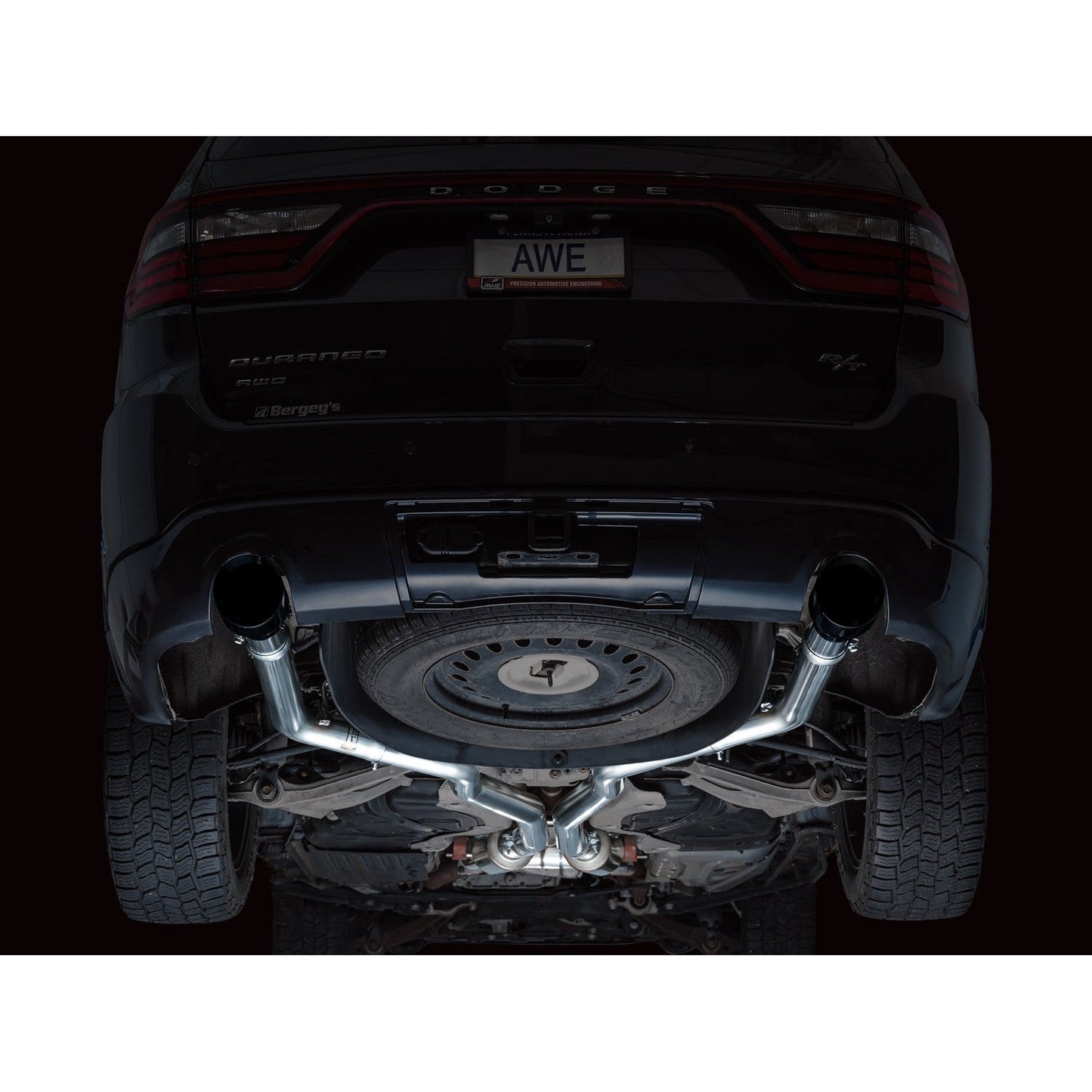 AWE Tuning Track Edition Exhaust w/Diamond Black Tips for 2011-2024 Dodge Durango 3.6L/5.7L