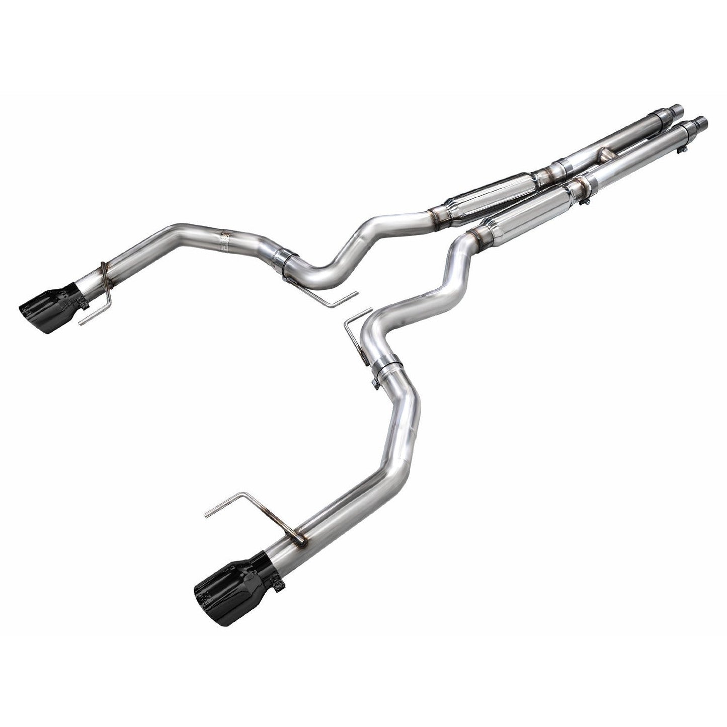 AWE Tuning Track Edition Catback Exhaust w/ Dual Diamond Black Tips - 2024 Ford Mustang GT Fastback S650 RWD