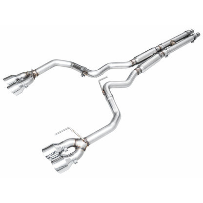 AWE Tuning Track Edition Catback Exhaust w/Quad Chrome Silver Tips for 2024 Ford Mustang Dark Horse S650 RWD