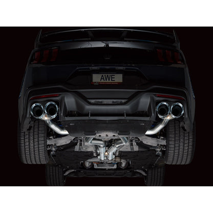 AWE Tuning Track Edition Catback Exhaust w/Quad Chrome Silver Tips for 2024 Ford Mustang Dark Horse S650 RWD