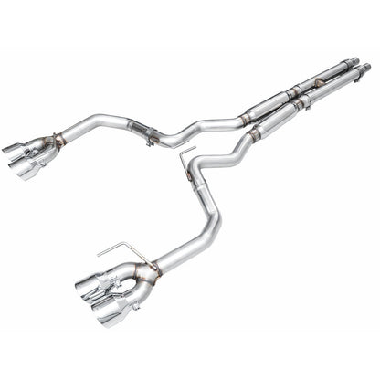 AWE Tuning Track Edition Catback Exhaust w/ Quad Chrome Silver Tips - 2024 Ford Mustang GT Fastback S650 RWD