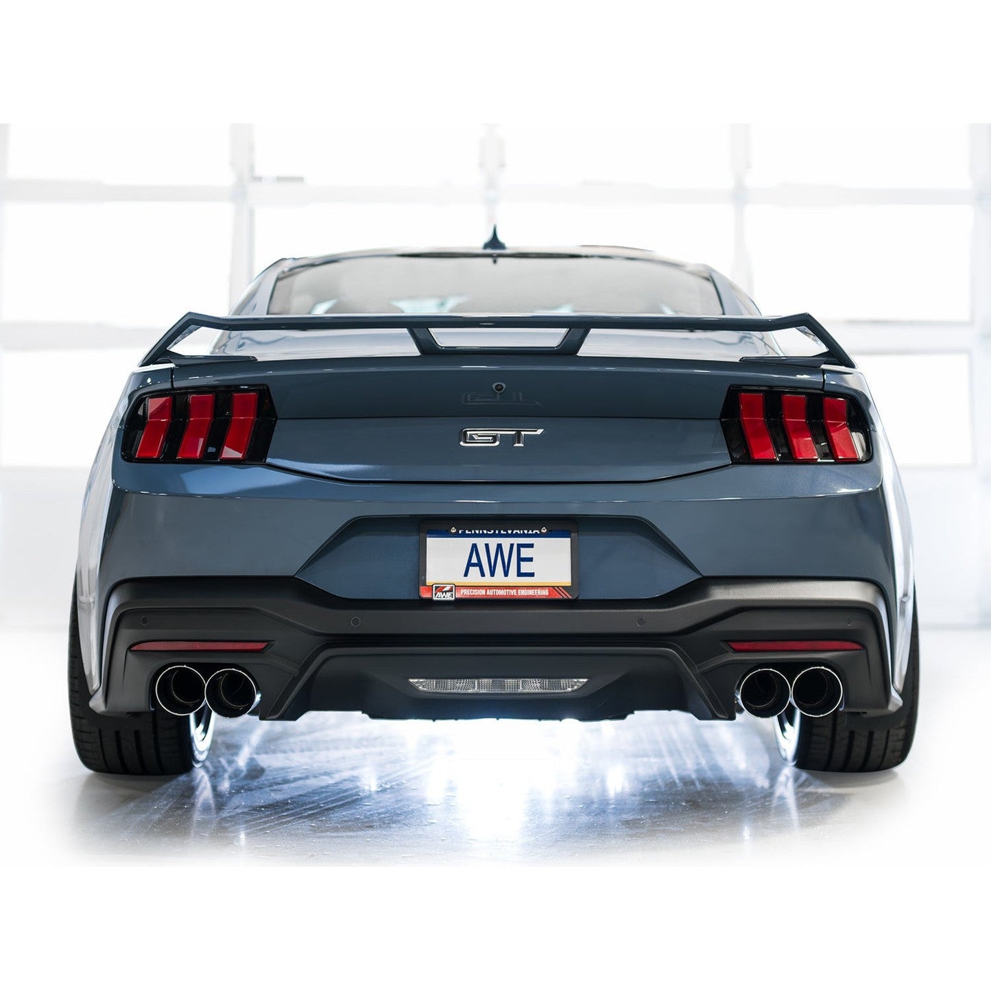 AWE Tuning SwitchPath Catback Exhaust w/ Quad Diamond Black Tips - 2024 Ford Mustang GT Fastback S650 RWD