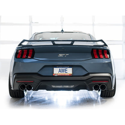 AWE Tuning SwitchPath Catback Exhaust w/ Quad Diamond Black Tips - 2024 Ford Mustang GT Fastback S650 RWD